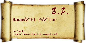 Baumöhl Péter névjegykártya